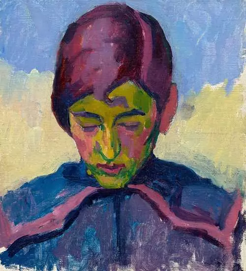 GIOVANNI GIACOMETTI — Portrait of a young girl. Circa 1910. — Koller Auktionen