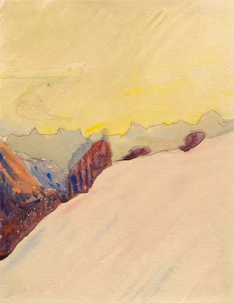 GIOVANNI GIACOMETTI — Winter in Bergell. Circa 1912–14. — Koller Auktionen