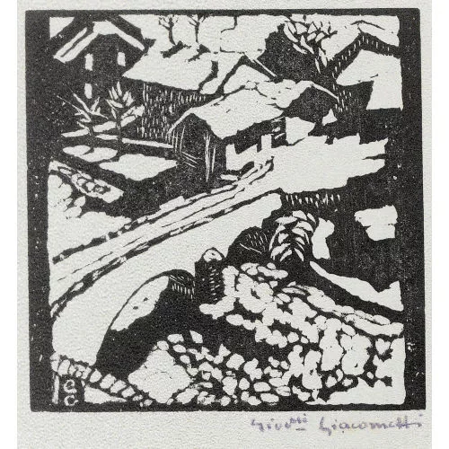 Giovanni Giacometti — "Il ponte al sole. - Die Brücke in Stampa".