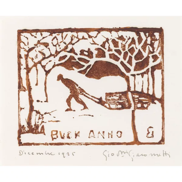 Giovanni Giacometti — MANN EINEN SCHLITTEN ZIEHEND, 1925 MAN PULLING A SLEDGE, 1925