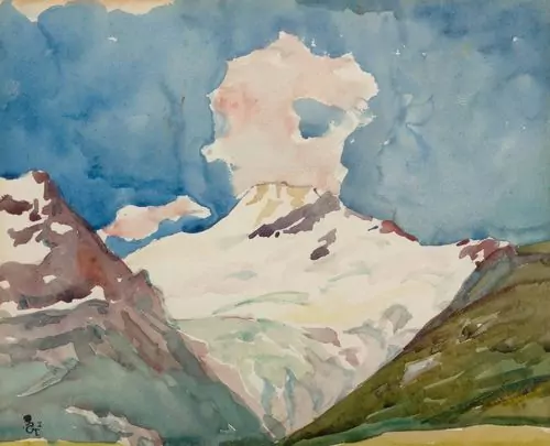 GIOVANNI GIACOMETTI — Piz Badile im Bergell. — Koller Auktionen