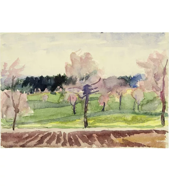 Giovanni Giacometti — Blühende Obstbäume