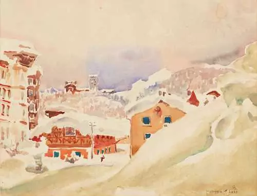 GIOVANNI GIACOMETTI — Maloja l'inverno. 1925. — Koller Auktionen