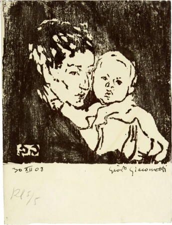Giovanni Giacometti — Mutter und Kind I - Annetta mit Bruno — Galerie Kornfeld