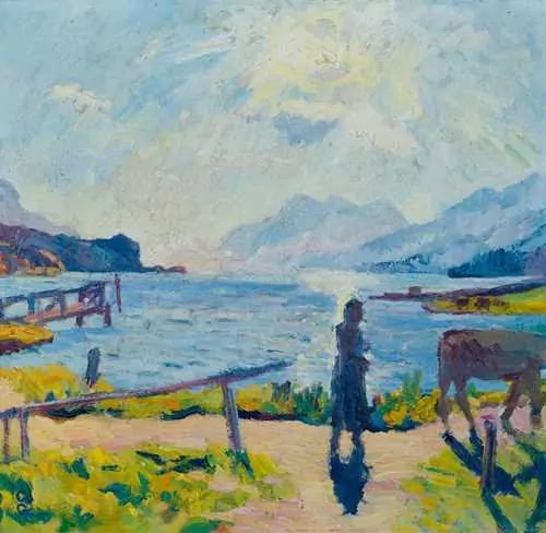 GIOVANNI GIACOMETTI — Morgensonne am Silsersee. 1924. — Koller Auktionen
