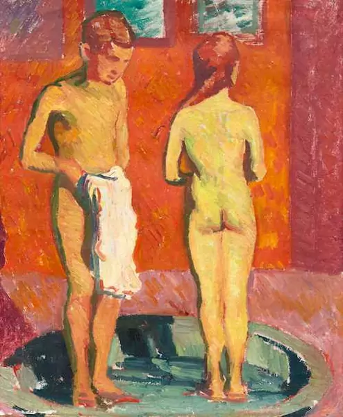 GIOVANNI GIACOMETTI — Fanciulli al bagno (piccolo). Um 1910. — Koller Auktionen