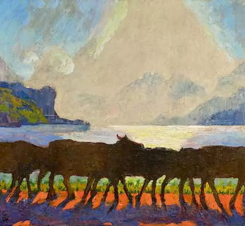 GIOVANNI GIACOMETTI — Mattino d'estate a Maloggia. 1927. — Koller Auktionen