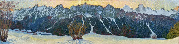 GIOVANNI GIACOMETTI — Panorama in Bregaglia. Circa 1902. — Koller Auktionen