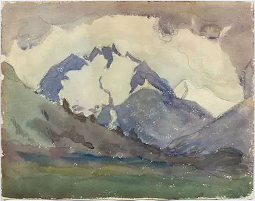 GIOVANNI GIACOMETTI — Monte del Forno. Circa 1920. — Koller Auktionen