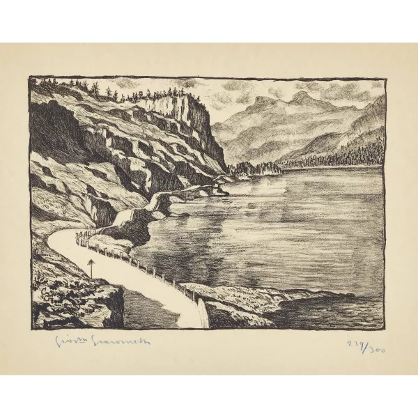 Giovanni Giacometti — "Blick von Maloja auf den Silsersee".