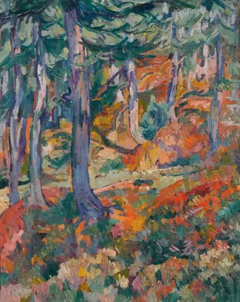 GIOVANNI GIACOMETTI — Bosco d'autumno. 1924. — Koller Auktionen