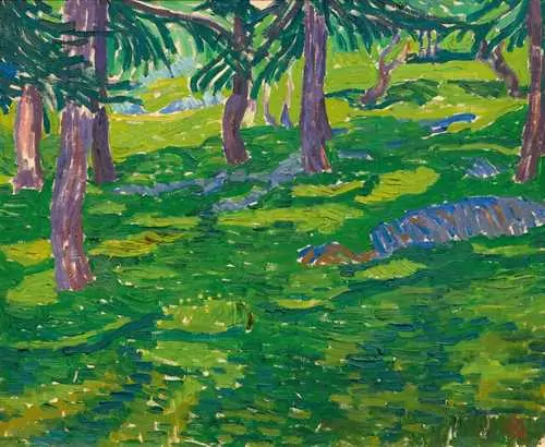 GIOVANNI GIACOMETTI — Forest interior. 1908. — Koller Auktionen