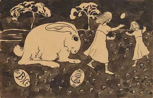 GIOVANNI GIACOMETTI — Osterkarte: Per Bice, Per Emilia. — Koller Auktionen