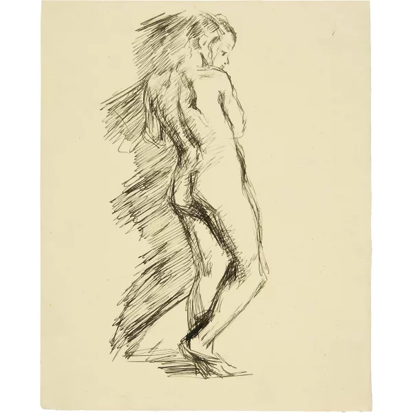 Giovanni Giacometti — Ottilia, in ganzer Figur, Rückenakt