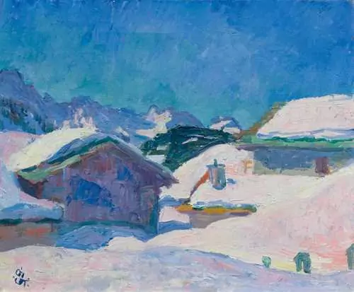 GIOVANNI GIACOMETTI — Winter landscape near Maloja. 1928. — Koller Auktionen