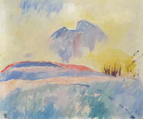 GIOVANNI GIACOMETTI — Winter landscape with sunlight breaking through. 1930. — Koller Auktionen