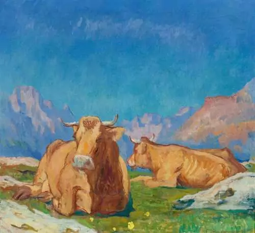 GIOVANNI GIACOMETTI — Kühe in einer Berglandschaft. 1931/32. — Koller Auktionen