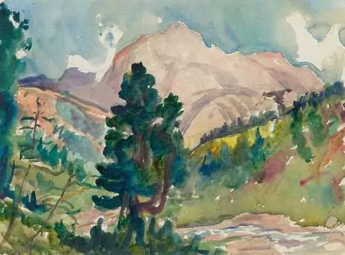 GIOVANNI GIACOMETTI — Alpine landscape. — Koller Auktionen