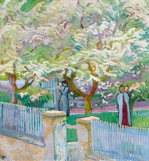 GIOVANNI GIACOMETTI — Garten im Fühling. 1911. — Koller Auktionen
