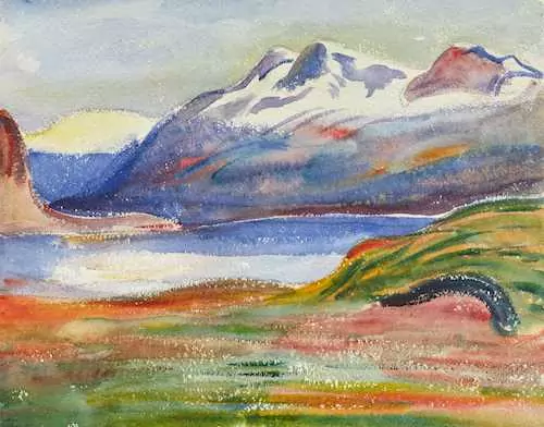 GIOVANNI GIACOMETTI — Lake Sills with Piz Corvatsch. — Koller Auktionen