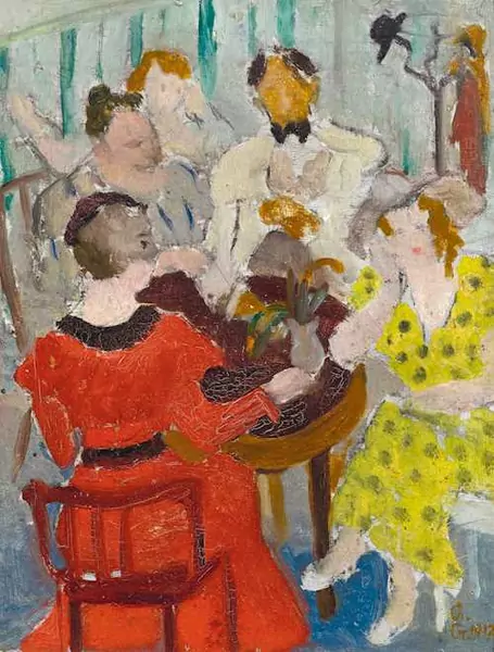 GIOVANNI GIACOMETTI — Coffee house scene. 1912. — Koller Auktionen