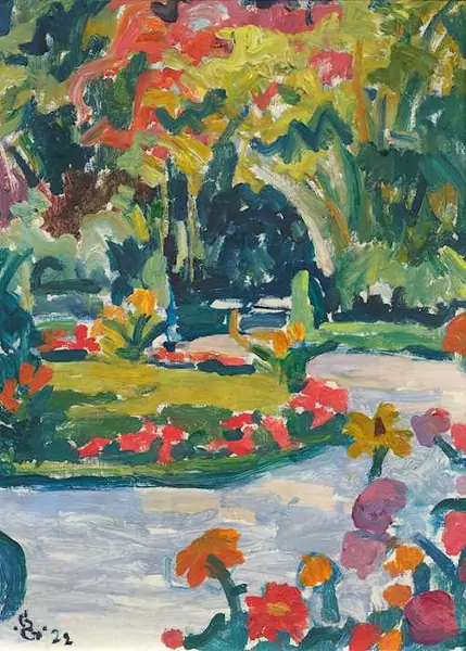GIOVANNI GIACOMETTI — Garden at Balsigers. 1922. — Koller Auktionen