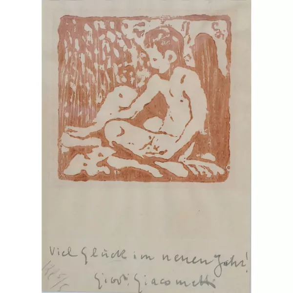 "Sitzender Knabenakt nach links. Diego"