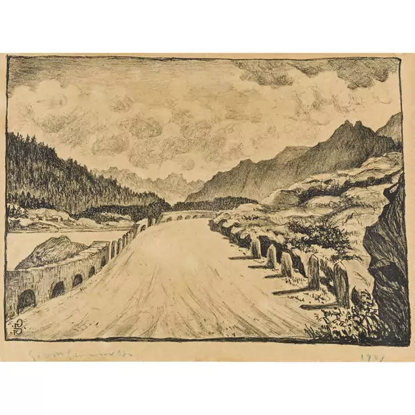 "Strasse nach Maloja entlang dem Silsersee"