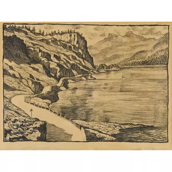 "Blick von Maloja auf den Silsersee"