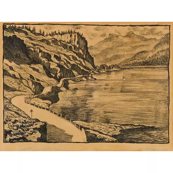 "Blick von Maloja auf den Silsersee"