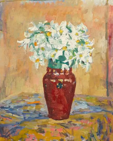 GIOVANNI GIACOMETTI — Vase with narcissi. 1922. — Koller Auktionen