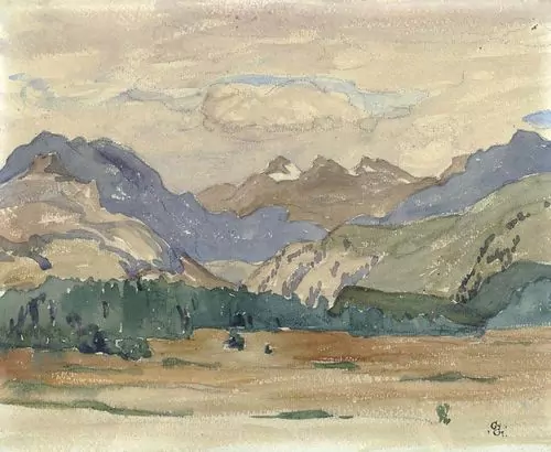GIOVANNI GIACOMETTI — Engadiner Landschaft. Um 1926. — Koller Auktionen