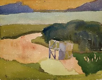 Giovanni Giacometti — Gebirgslandschaft mit See