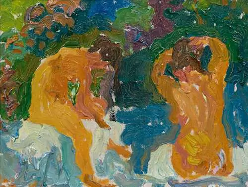 GIOVANNI GIACOMETTI — Two nudes in open water. Circa 1908. — Koller Auktionen