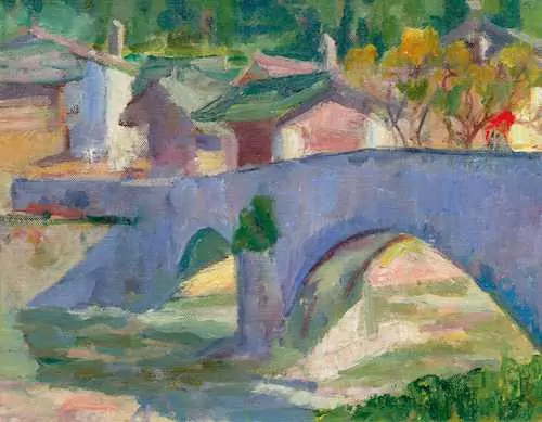 GIOVANNI GIACOMETTI — Bridge near Stampa. 1930. — Koller Auktionen