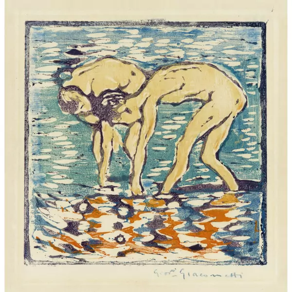 Giovanni Giacometti — Fanciulli nel lago - Alberto und Diego im Silsersee — Galerie Kornfeld