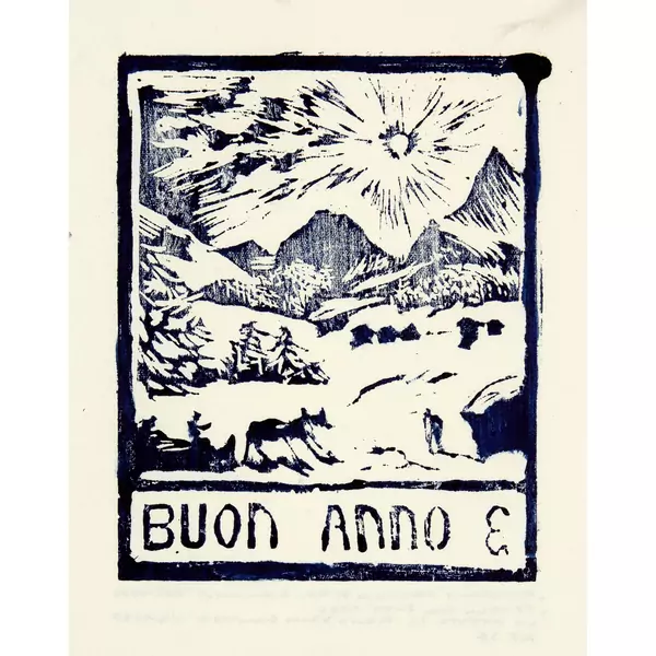 Giovanni Giacometti — Schneelandschaft im Bergell — Galerie Kornfeld