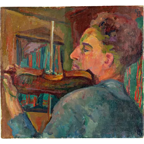 Giovanni Giacometti — Violinspieler (Bruno Giacometti) — Galerie Kornfeld