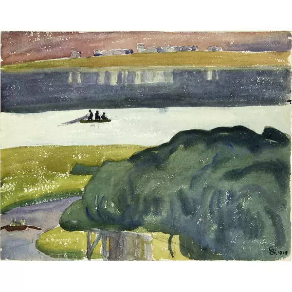 Giovanni Giacometti — Pescatori a Maloggia — Galerie Kornfeld