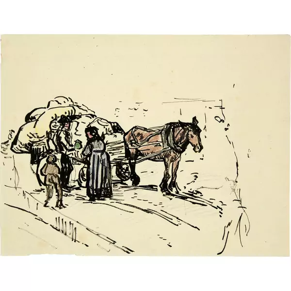 Giovanni Giacometti — Pferdefuhrwerk — Galerie Kornfeld