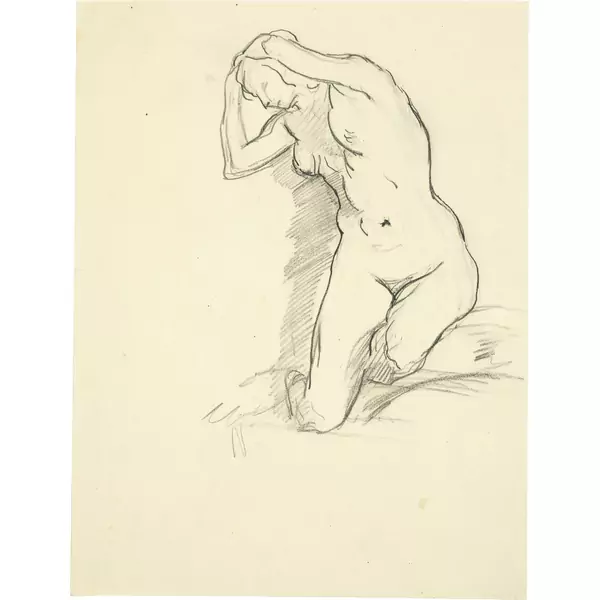 Giovanni Giacometti — Kniende Frau, nach links geneigt - L'estate — Galerie Kornfeld