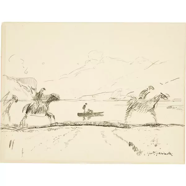 Giovanni Giacometti — Reiter am See — Galerie Kornfeld