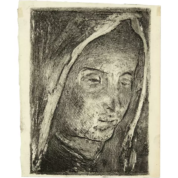 Giovanni Giacometti — Kopf der Maria – Frauenkopf, leicht nach rechts geneigt — Galerie Kornfeld