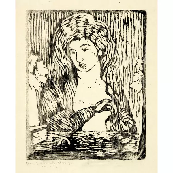 Giovanni Giacometti — Toeletta della sera III – Portrait Annetta Giacometti — Galerie Kornfeld