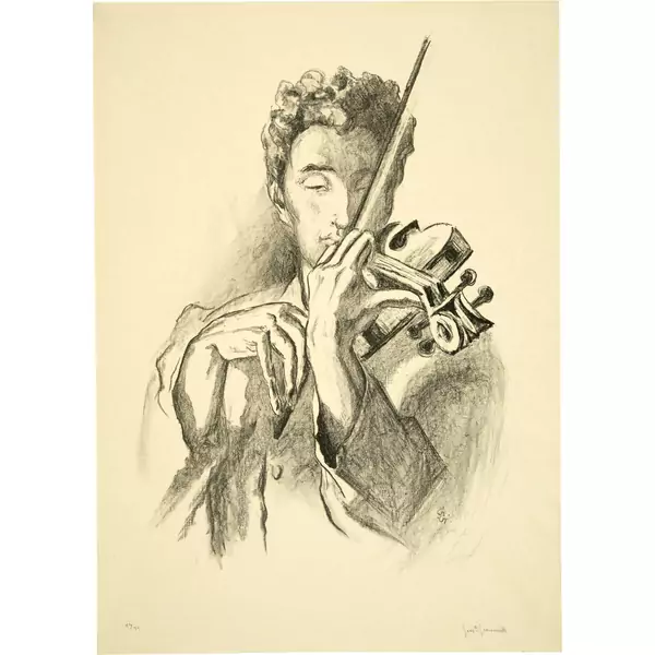 Giovanni Giacometti — Der Violinspieler – Bruno Geige spielend — Galerie Kornfeld