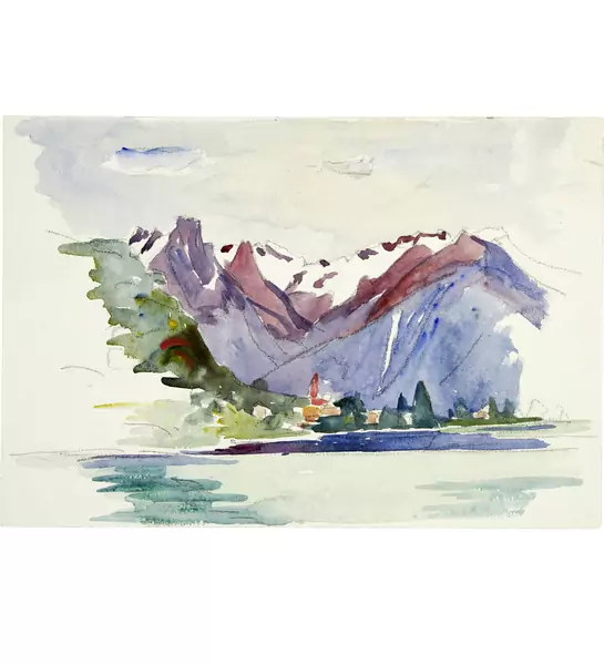 Giovanni Giacometti — Ansicht von Maloja — Galerie Kornfeld