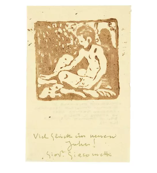Giovanni Giacometti — Sitzender Knabenakt nach links - Diego — Galerie Kornfeld