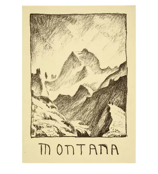 Giovanni Giacometti — Piz Duan von Maloja aus gesehen - MONTANA — Galerie Kornfeld