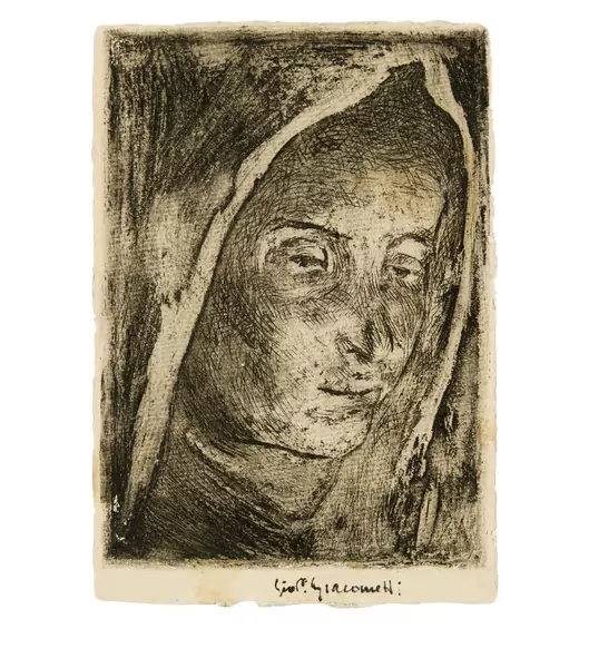 Giovanni Giacometti — Kopf der Maria - Frauenkopf, leicht nach rechts geneigt — Galerie Kornfeld