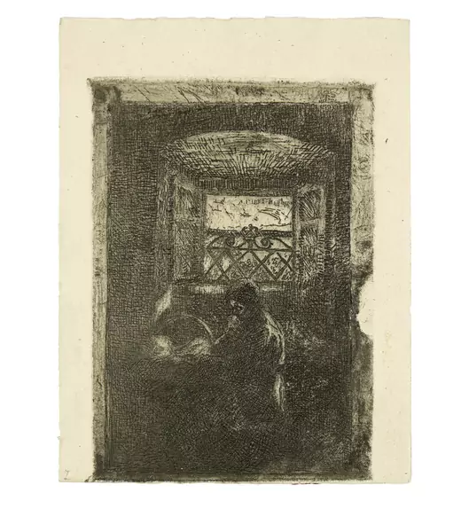 Giovanni Giacometti — Mamma alla culla - Mutter und Kind an der Wiege sitzend — Galerie Kornfeld